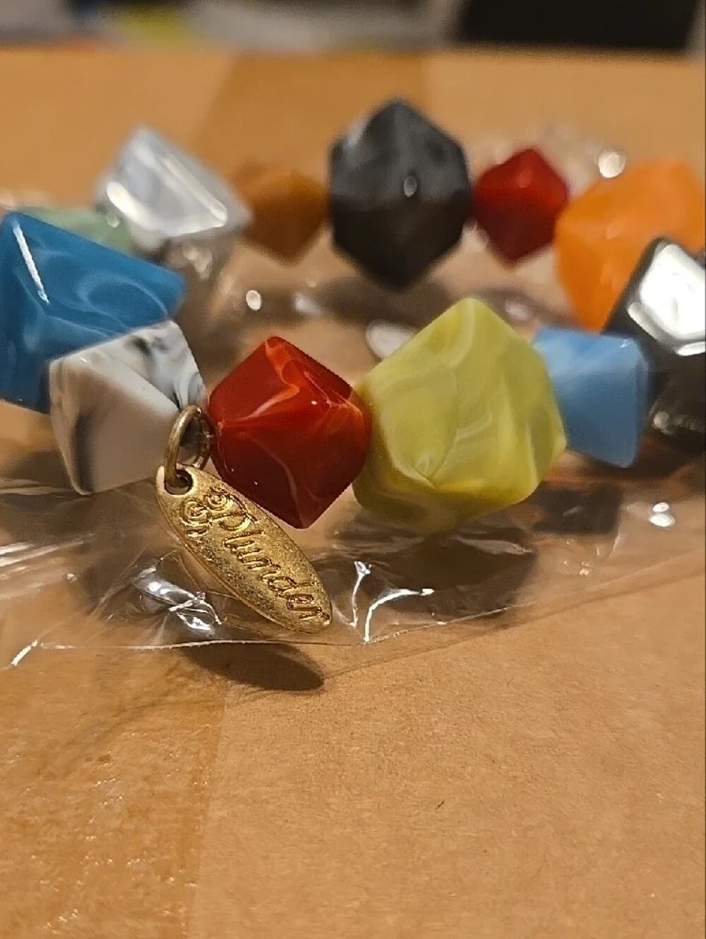 NWT Plunder Multicolor Resin Geometric Bead Bracelet -